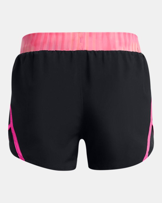Girls' UA Fly-By Printed Shorts in Black image number 1